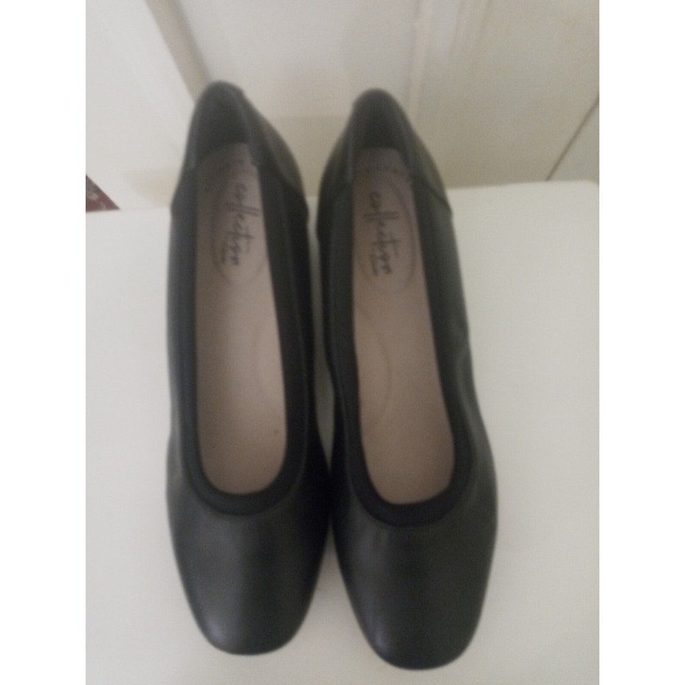 Clarks Neiley Pearl Pumps, Women's Size 9 M, Black Leather MSRP $75